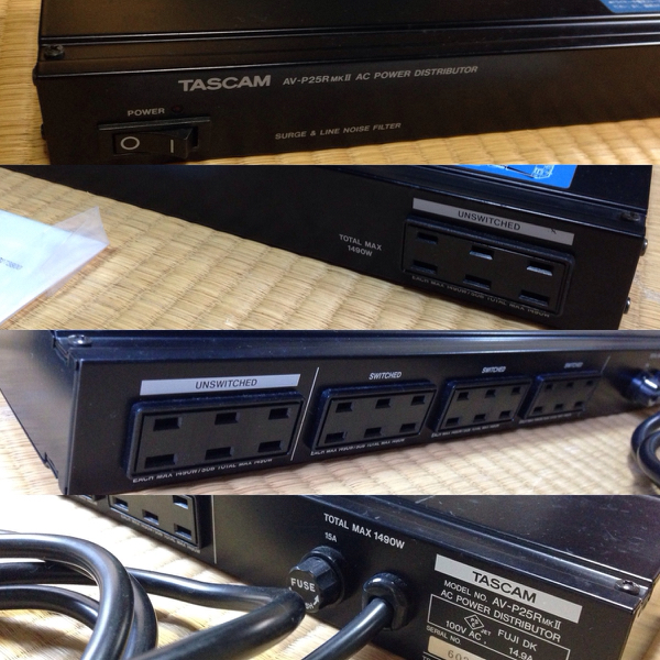 オーディオ機器 TASCAM AV-P25R mkII AC電源分配器
