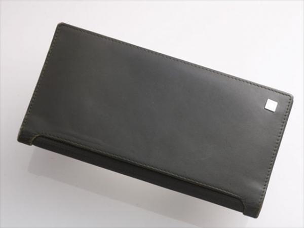 G3844 本物 ITALY製 フェラガモ 本革 カーキ 二つ折 長札入れ