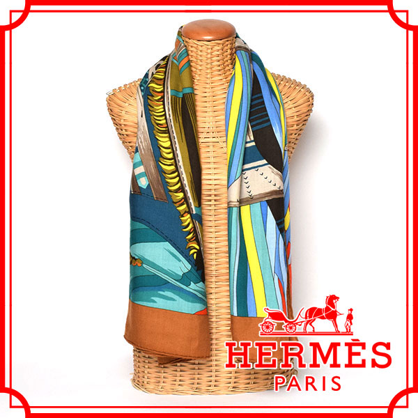 エルメス F．de LA PERRIERE　大判　ストール