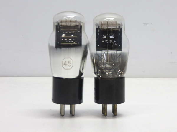 ジャンク扱い○RCA(表記かすれ有) 真空管 表記45 2本set USA 【公式通販】