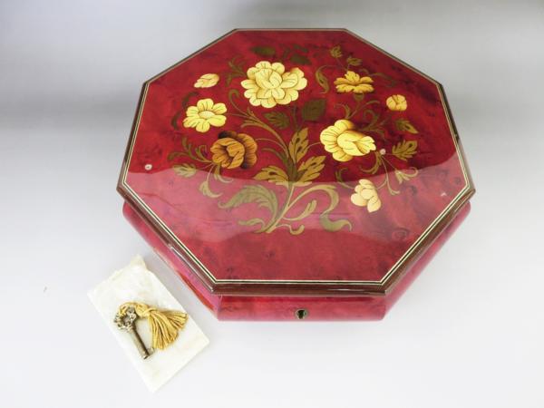 REUGE MUSIC オルゴール 36弁 象嵌 エーデルワイス 中古14神38 Reuge