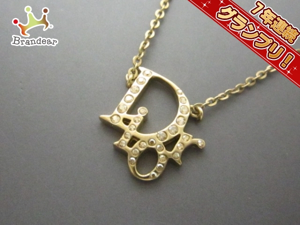 Dior ロゴモチーフ ネックレス 美品Christian Dior ロゴモチーフ ネックレス ゴールド Christian