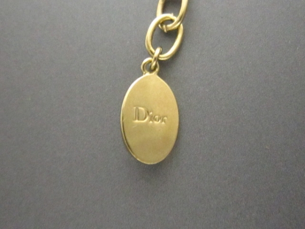 美品Christian Dior ロゴモチーフ ネックレス ゴールド Christian