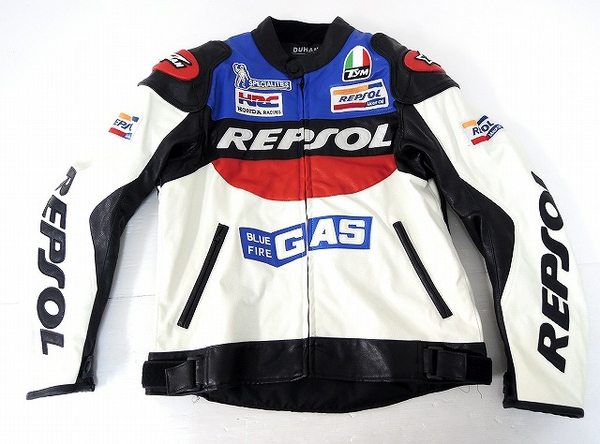 中古 DUHAN REPSOL フェイクレザージャケット XL ブルーO1777512 中古