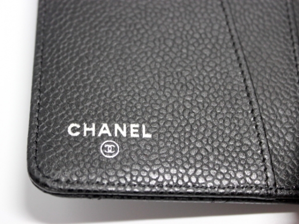 シャネル 手帳 美品 マトラッセ 黒 キャビアスキン CHANEL シャネル