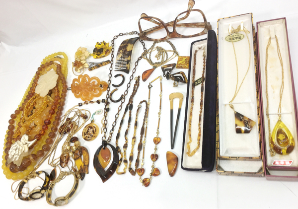 【本鼈甲/鼈甲/べっ甲/琥珀/コハク】ごちゃ混ぜ アソートセット