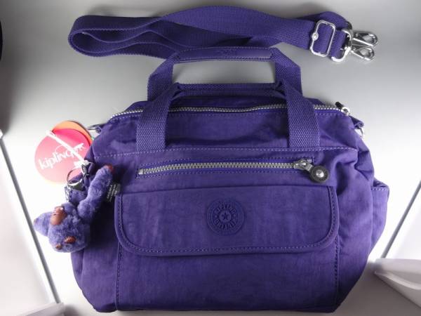 ★♪キプリング/Basic/クリスタル/ハンドバッグ♪ベリーパープル