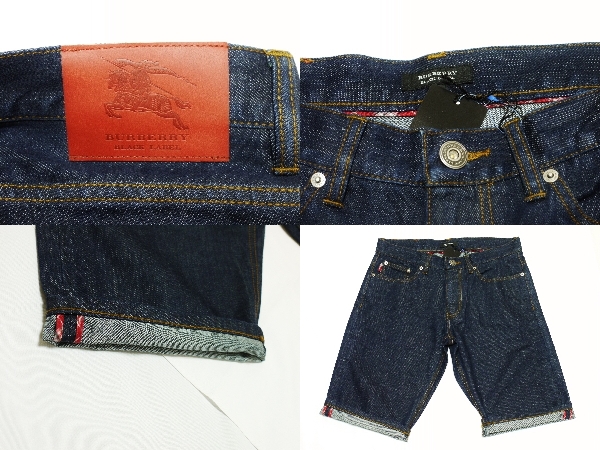 新品 バーバリー ブラックレーベル デニム ハーフパンツ 82