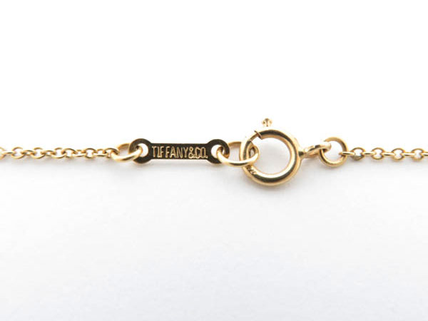 1円 ティファニー Xキス K18YG ネックレス HG639