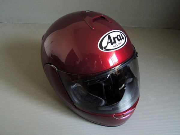 Arai VECTOR フルフェイスヘルメット ワインレッド Arai アライ VECTOR ヘルメット フルフェイス 59-60 袋付 美品 Arai