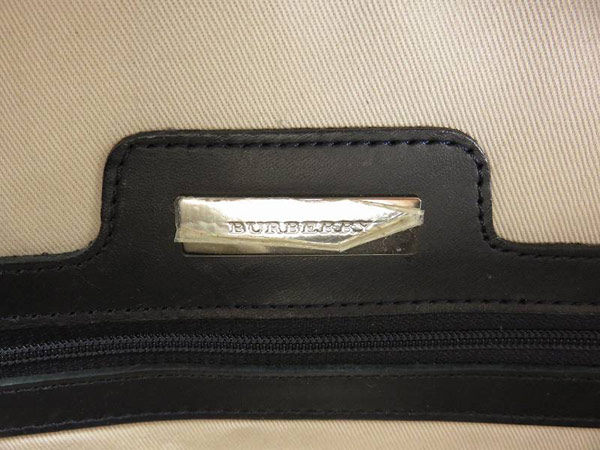 1円 バーバリー ストライプ キャンバス トートバッグ BP762