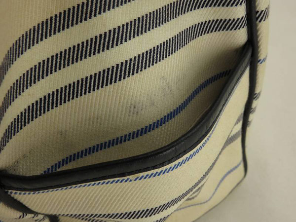 1円 バーバリー ストライプ キャンバス トートバッグ BP762