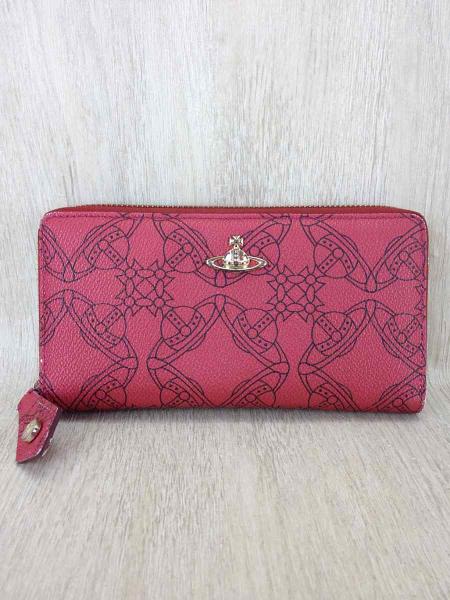 Vivienne Westwood◆長サイフ/LOGOMANIA/ラウンドファスナー/R…
