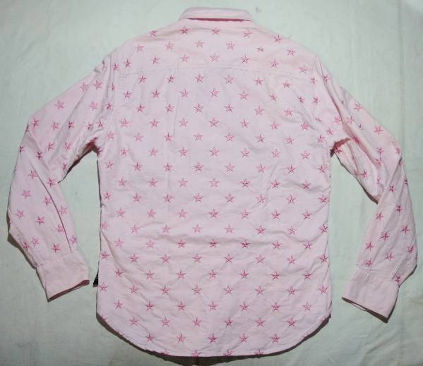 IZREEL イズリール 星柄刺繍シャツ スターシャツ 裾マチ付き