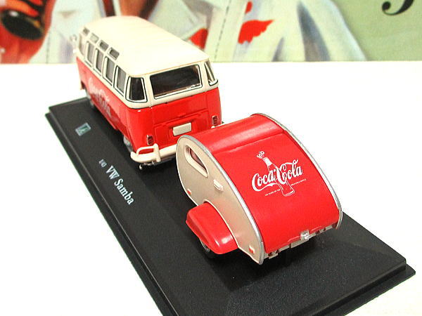 【新品】1/43VW-バス トレーラー付（コカコーラグッズ）