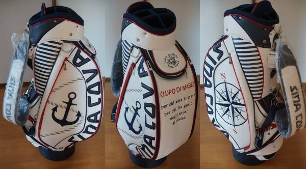 新品 新作 シナコバ 3点式 キャディバッグ 左右非対称デザイン！