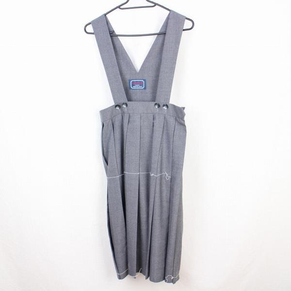 中古制服夏w63セーラー服高校ジャンバースカートグレーAL1052