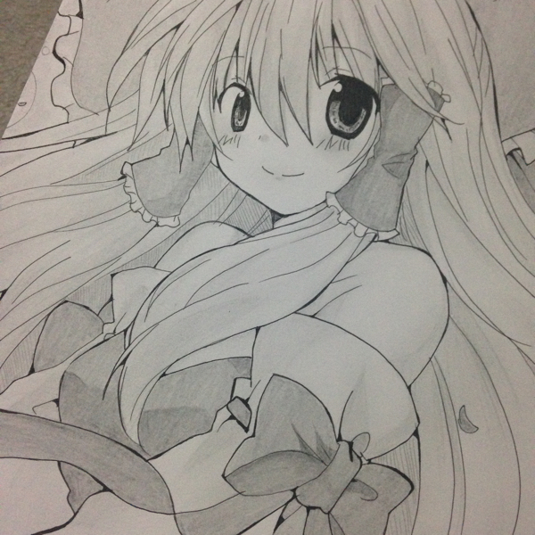 同人手描きイラスト 東方project 博麗霊夢 ペン鉛筆 手描きイラスト 売買されたオークション情報 Yahooの商品情報をアーカイブ公開 オークファン Aucfan Com