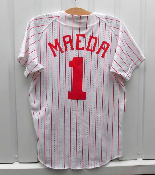 極美品 CARP/広島カープ 旧ストライプユニフォーム #1前田智徳 S(応援