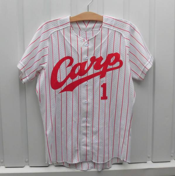 極美品 CARP/広島カープ 旧ストライプユニフォーム #1前田智徳 S(応援
