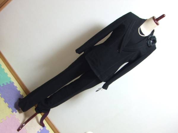 新品ブラックフォーマルパンツスーツ3点13号Ｌ結婚式冠婚葬祭