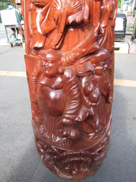 置物 木製 七福神 木彫り 和風 仏具☆t111