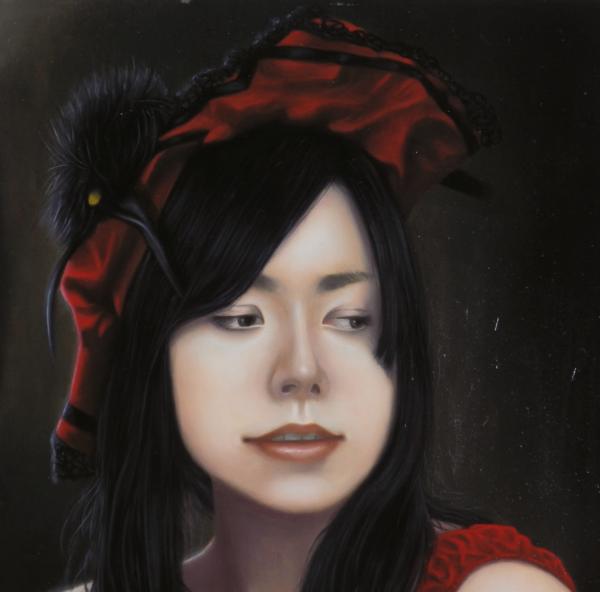 塩見恭央(師:古吉弘) リアリズム油彩4号 美少女 写実絵画(人物画