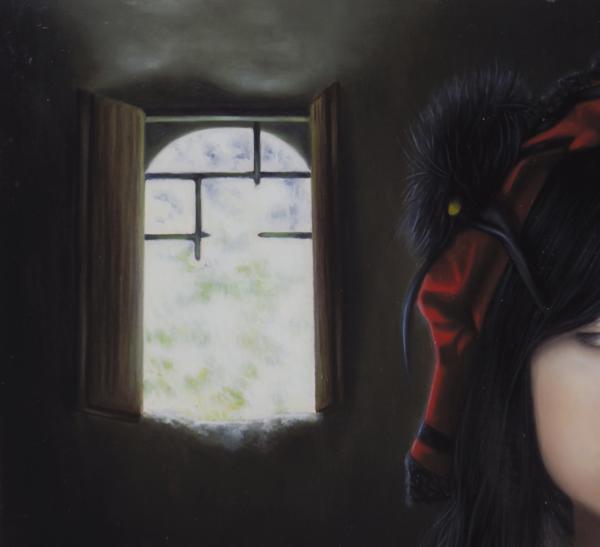 塩見恭央(師:古吉弘) リアリズム油彩4号 美少女 写実絵画(人物画
