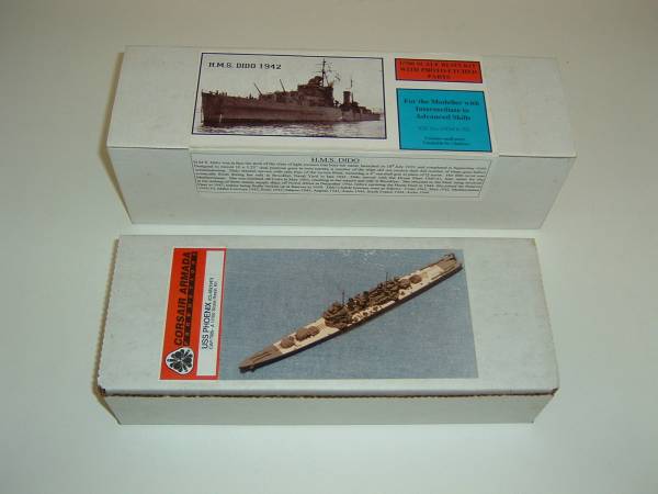 【未使用】ガレージキット/海軍 USS PHOENIX/HMS DIDO 1942①