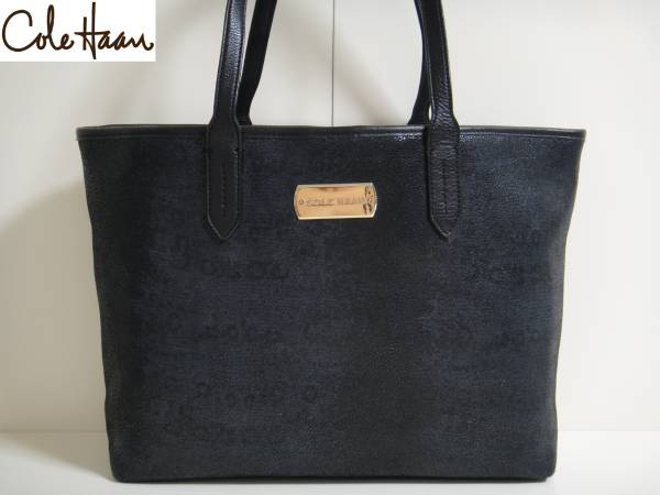 新品タグ付☆ COLE HAANコールハーン トートバッグ レザー 大容量 1円☆超美品☆Cole Haanコールハーンデザインレザートートバッグ