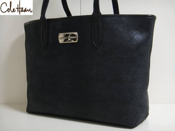 1円☆超美品☆Cole Haanコールハーンデザインレザートートバッグ