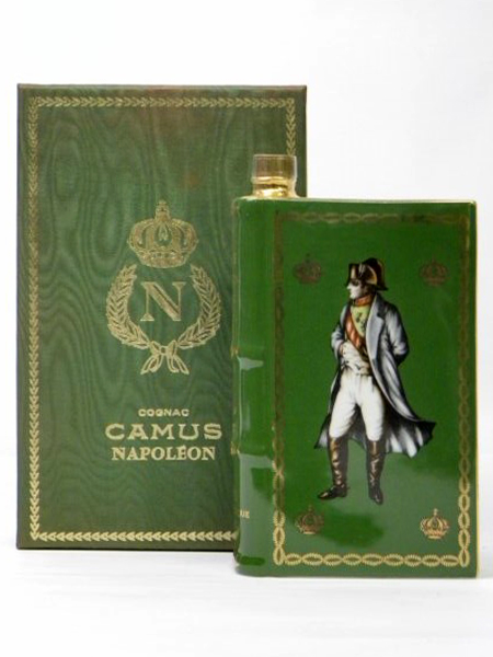 古酒/未開栓]カミュ ナポレオン ブック 緑 陶器ボトル 箱入り ▽名