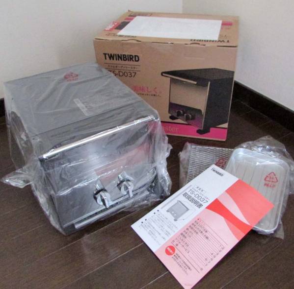 ツインバード スリムオーブントースター TS-D037PB 新品