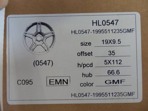 ベンツ　アウディ　19インチ　19×9.5J　PCD112