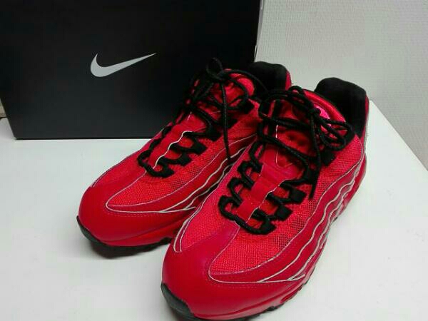 1円スタート NIKE iD AIR MAX 95 スニーカー レッド 27cm