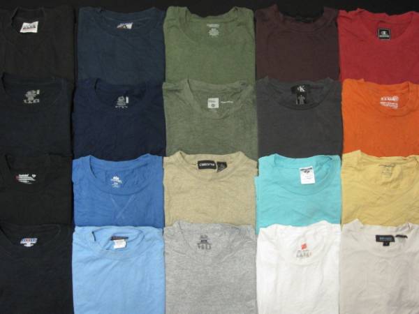 ◆古着卸USA■無地Tシャツ色々24枚セット★ソリッド/プレーン★L