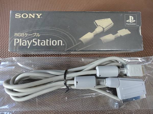 ○SONY SCPH-1050 PlayStation対応 純正RGBケーブル 箱付○(ケーブル 