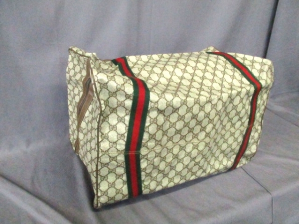 【1円スタート】 GUCCI グッチ ボストンバッグ オールドグッチ PVC GG柄 タグあり 旅行カバン ビジネス 大容量 大柄 希少 ヴィンテージ GUCCI グッチ オールドグッチ | ボストンバッグ&frasl;オールドグッチ&frasl;PVC&frasl;BEG&frasl;総柄 オールドグッチ&frasl;GGバッグ&frasl;ボストンバッグ&frasl;PVC
