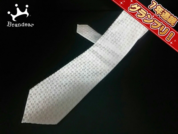 グッチ ネクタイ メンズ ピンク×白 ロゴモチーフ GUCCI