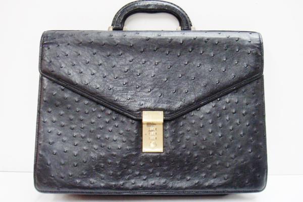 ◆USED品！ビジネスマンに全身オーストリッチ ブリーフケース