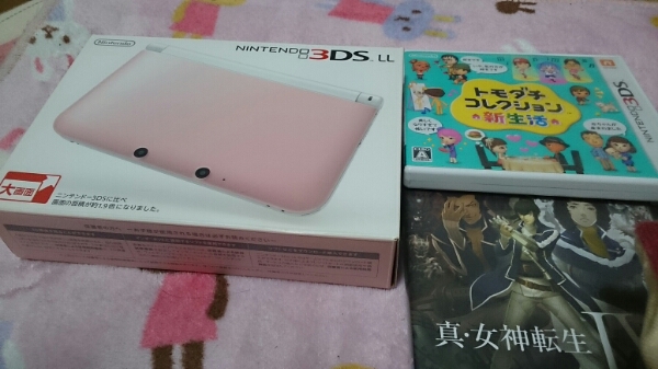 綺麗3DSLLピンク×ホワイト充電器 ともだちコレクション新生活等