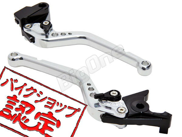 ビレット レバー R-Type 銀/黒 バリオスII ER-6N ZRX400 ZZ-R400