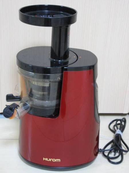 HUROM　スロージューサー H2H フェラーリレッド　新品未使用　動作確認済み □□中古美品！HUROM製低速ミキサー H2H フェラーリレッド HUROM