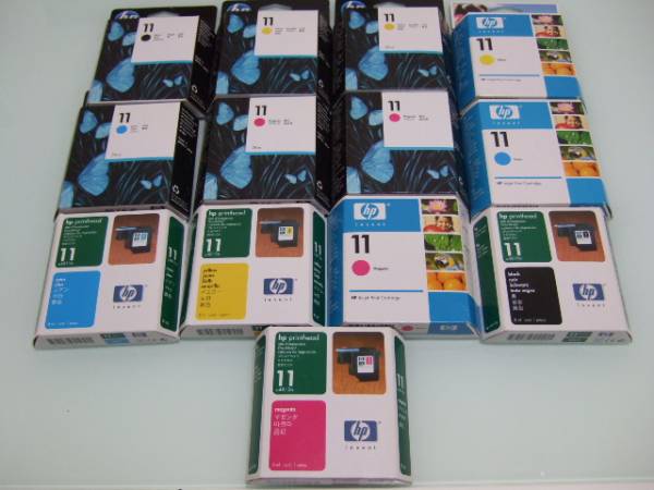 ◇ｈp純インク　hp11 c4810a 4色 13個 新品 期限切◇