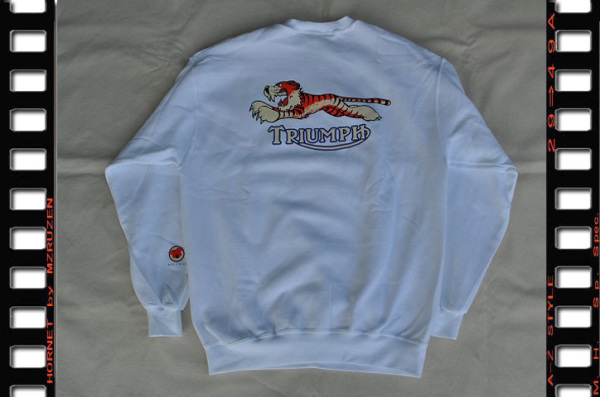 メトロレーシングスエットシャツTRIUMPHホワイトサイズＭ新品