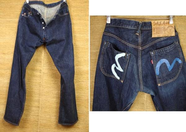 EVISU(エビス)ジーンズ(新恵美寿神頭) ハーフパンツ 36インチ EVISU 