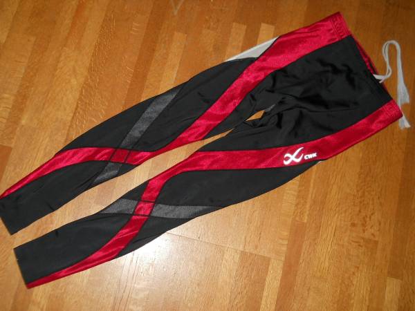 ☆ワコールCWXスパッツタイツ♪ブラック×ワイン×グレーM