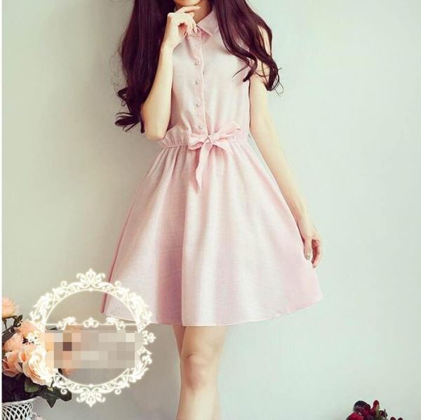 ワンピース ピンクチェックノースリーブレディース夏XL~3L　dwb3