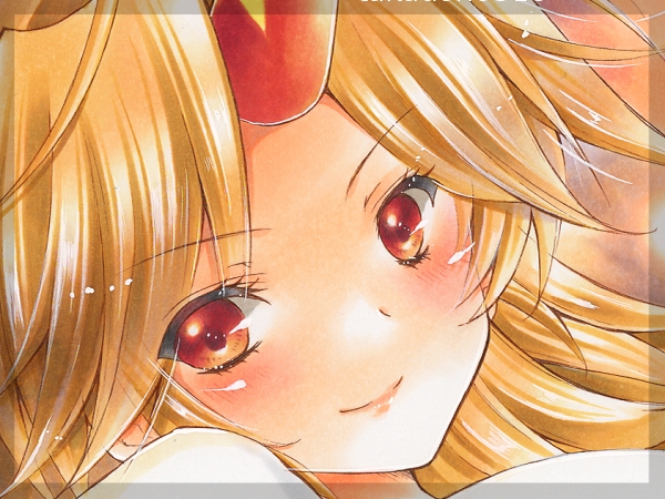 ■同人手描きイラスト■東方project■星熊 勇儀■色紙■