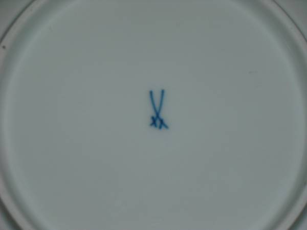 ○マイセンの大皿○26cm○ピンクローズブーケ○used○格安即決○ 工芸